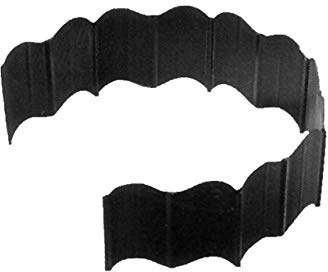 Suncast 6 Interlocking No Dig Border Landscape Edging, Durable Black Vinyl, Easy Install Sections for Garden and Flower Bed Landscaping (Set of 40)