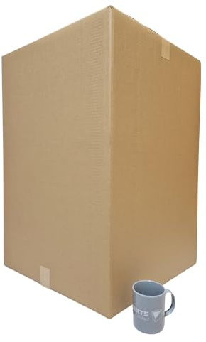 W.E. Roberts Tall Strong Double Wall Extra Large Cardboard Box 20 x 20 x 30 / 51cm x 51cm x 72cm 193 Litres Storage Packing Moving House Sturdy Shipping Boxes (Pack of 1)