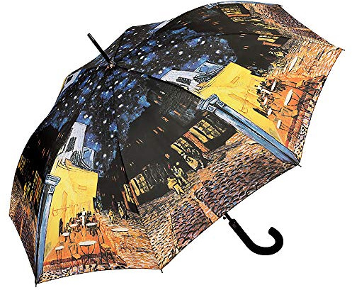 VON LILIENFELD Paraguas Largo Clásico Automático Grande Estable Arte Vincent Van Gogh: Café Nocturno
