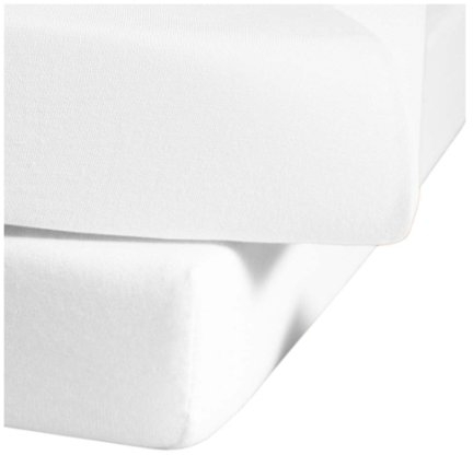 fleuresse Comfort Spannbettlaken (96 % Baumwolle, 4 % Elasthan), mit Rumdumgummizug, Ökotex Standard 100, für Matratzen bis 26 cm Höhe, 140 - 160 x 200 - 220 cm, Weiß