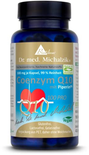 Coenzym Q10 Dr. med. Michalzik - Reinheitsgrad 99% - Q10 [100 mg] | Acai [30 mg] | OPC [100 mg] | Mumiju [50 mg] | Camu Camu [40 mg] - ohne Zusatzstoffe - von BIOTIKON®