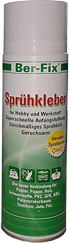 Ber-Fix BF60 Sprühkleber 500ml – Hitzebeständiger Kontaktkleber bis +70°C – Vielseitig für Leder, Schaumstoff & KFZ