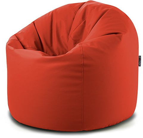 PUFF SACCO XXL POLTRONA ECOPELLE ROSSO MIS.95XH.130 CM INTERNO IN POLISTIROLO MORBIDO E SFODERABILE CON LAMPO DISPONIBILE IN 10 COLORI