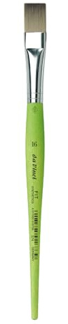 Da Vinci 374 Series Flat Brush, Green, 19.5 x 1.36 x 30 cm