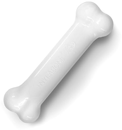 Nylabone Dura Chew Extreme Tough Dog Chew Toy Bone, Chicken Flavour, S, for Dogs Up to 11 kg, White