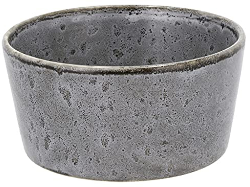 BITZ Ramequin-Form, Soufflé-Förmchen/Auflaufform aus Steingut/Keramik, Durchm. 9 cm, Höhe 4,5 cm, Grau