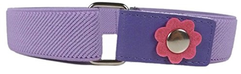 Olata Ceinture Élastique Enfant 1-6 Ans, Pression Fleur, 25 mm | Ceinture extensible réglable pour 1 à 6 ans avec fermoir fleur en feutre; confortable, colorée et évolutive.