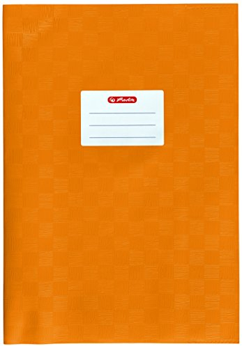 Herlitz 5204060 Hefthülle A4 Baststruktur, Orange, 25 Stück