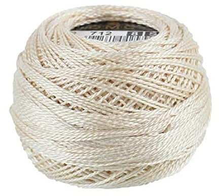 (Cream) - DMC 116 8-712 Pearl Cotton Thread Balls, Cream, Size 8