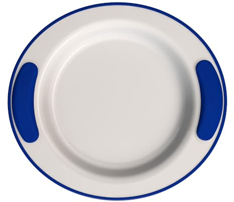 Ornamin Assiette Isotherme Antidérapante Ø 25 cm Bleu (Modèle 201) / assiette chauffante, aide aux repas, vaisselle isotherme
