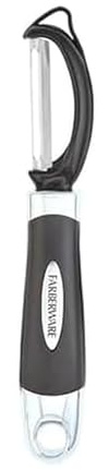 Farberware Pro2 Vegetable Peeler, Euro Peeler with Razor-Sharp Stainless Steel Blade, Swivel Peeler for Potatoes, Fruits, and Vegetables, Built-In Bud Remover, Dishwasher Safe