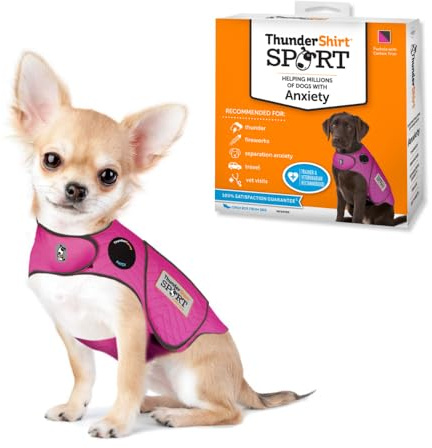 ThunderShirt for Dogs Calming Anxiety Vest, XX Small, Fuchsia Sport
