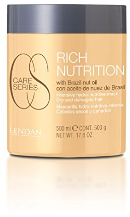 LENDAN - Mascarilla Hidratante Cabello - Rich Nutrition - 500 ml - Cabellos Secos y Dañados - con Aceite de Nuez de Brasil - Nutre e Hidrata Intensamente el Cabello - Reparador Puntas Abiertas y Secas