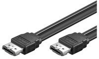 Microconnect eSATA II 2m Cable de SATA Negro - Cable SATA (2 m, SATA II, eSATA, eSATA, Male Connector/Male Connector, Negro)