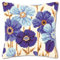 VERVACO Kreuzstich Stickpackungen Kissen Stickerei Set Anfänger Vorgedruckt Anemonen in Blau DIY Set Kreativ Set Für Erwachsene Dekoratives Kissen ca. 40 x 40 cm Bastelset Handwerker Haus Dekoration