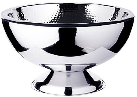 CADO HOME 10,5 Liter Champagnerkühler Sektkühler Flaschenkühler »St. Moritz«, innen gehämmert, Durchmesser 43 cm, doppelwandig für bessere Isolierleistung