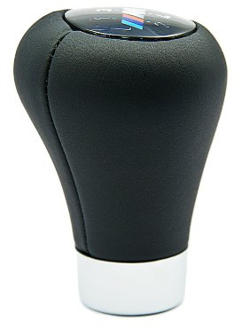 BMW Genuine Gearshift Knob Leather M Plaque 5 Speed Black Fits E46 25117896031