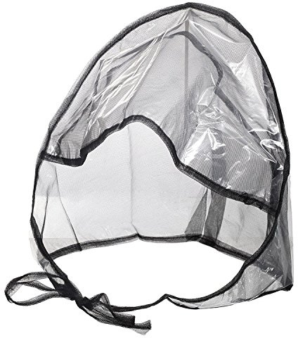 Premium Waterproof Rain Bonnet Hat with Full Cut Visor & Netting - Stay Dry Rain Protection for Men or Women - White (Unisex)