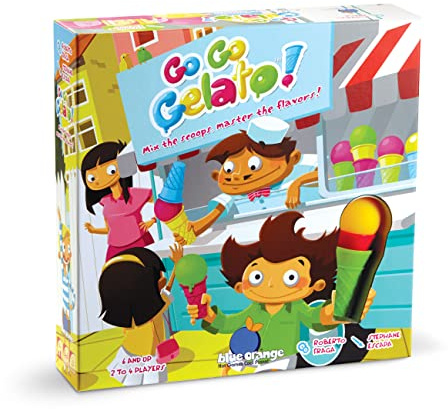 Blue Orange Logic Card Game, Brain Teaser, Tabletop Board Game for Kids, Teens, Adults and Family Game Nights, Ages 6 and up, Go Go Gelato Games