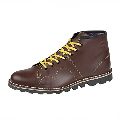 Grafters UNISEX Original Leather Monkey Boots Wine