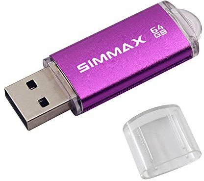 SIMMAX Memory Stick 64GB USB 2.0 Flash Drives Thumb Drive Pen Drive (64GB Purple)