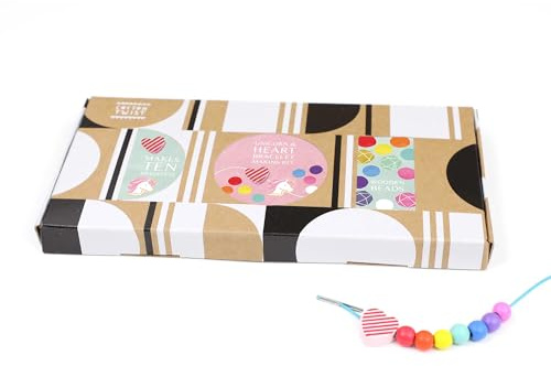 COTTON TWIST Kids Unicorn and Heart Bracelet Making Kit - Children Creative Beading Jewellery Designing Play Set - Suitable for 3-8 Years