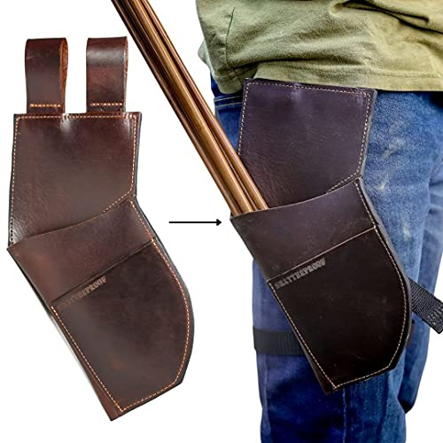 Shatterproof Archery Leather Hip Quiver Rear Facing (Right Hip)