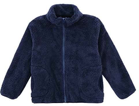ANIMQUE Bambini Giacca in Pile Corallo Colletto in piedi Cappotto con Cerniera Genitore-Bambino Autunno Inverno Transizioni Stagioni Capispalla Caldo e Morbido con Tasche