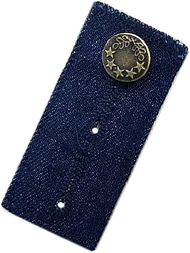 Bonnin Waist band Extender Button Hook and Bar Trousers Skirts Jeans Maternity assorted colors (Dark blue denim)