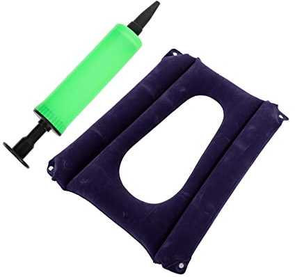 Healeved 1 Satz Rollstuhlkissen Heimkissen Kissen Zur Vorbeugung Von Dekubitus Luftkissen Aufblasbares Kissen Steißbeinkissen Anti-dekubitus Kissen Kissen Ältere Pvc Wildleder Beflockung