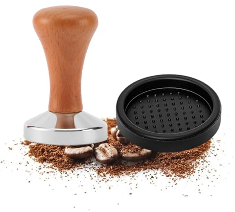 Espresso Tamper, Tasseur Presse à Café en INOX, Tamper à Café, Tapis de Tamper, Un Excellent Choix pour Préparer Un Expresso avec Un Arôme Riche et Un Bon Goût, pour Les Amateurs de Café