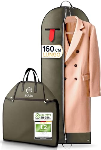 FiRiO 1 x Borsa Porta Abiti da Viaggio Pieghevole di Alta Qualità - FINO AL 50% PIU SPESSO MATERIALE - Custodie per Abiti & Camicia - Porta Vestiti da Viaggio e da Riporre per Uomo e Donna - 160x60cm