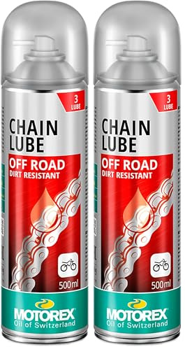 Motorex Lubricante de Cadenas Sintético en Spray Chain Lube Off-Road Motorex 500 ml (Paquete de 2)