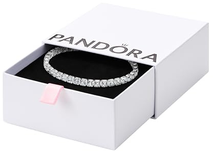 Pandora Bracciale tennis da donna in argento con zirconi 593539C01, 18 cm, Argento sterling, Zirconia cubica