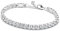 PANDORA Timeless Funkelndes aussdrucksstarkes Tennisarmband aus Sterling Silber mit künstlichen Kristallen, Größe: 18 cm, 593539C01-18