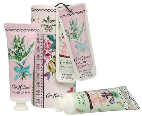 Cath Kidston Hand Cream and Body Cream 2x 30ml, Moisturiser, Shea Butter, Vitamin E, Fragrance, Beauty Gift For Her, Travel Size, Cruelty and Vegan Free