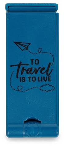 Legami - Soporte para Smartphone de Viaje, Tres Juntas de rotación, máxima flexibilidad, Agarre Firme y Seguro Gracias a Las Almohadillas Antideslizantes, de ABS y Acero Inoxidable