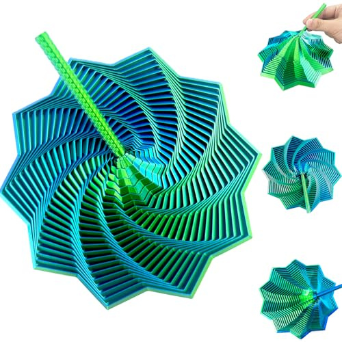 Tangdudu 14.5 cm Fractal Fidget Hexagon, Impression 3D Hexagon Fidget Toy, Fidget Cubes Jouets Sensoriels pour Adultes, Cube Sensory Fidget Toy, Outil de Méditation Consciente(Vert)