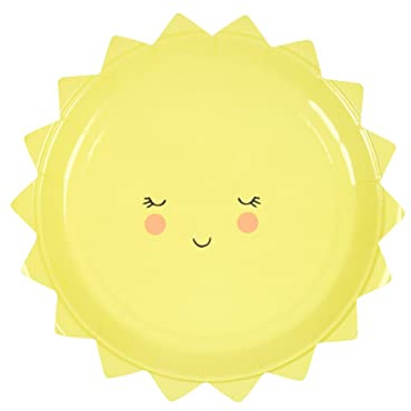 Meri Meri 157042 Plate, Paper, Yellow