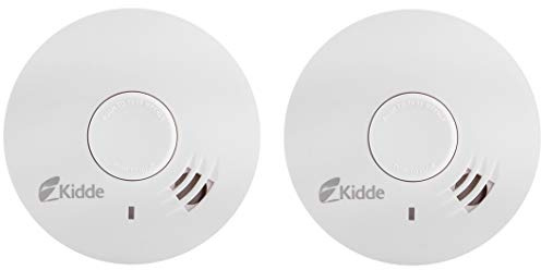 Kidde 10Y29 RB Lot de 2 détecteurs de fumée à piles scellées Durée de vie de 10 ans Batterie 10 ans Durée de vie Kidde
