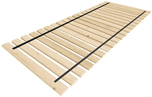 sunnypillow Rollrost 90x200 cm mit 20 Leisten Extra starker Bettrost Lattenrost Holzlatten Rolllattenrost - für Wohnwagen Wohnmobil - Holzlatten Latten Rost (90x200cm)