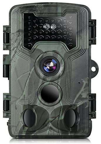 EMEBAY Caméra de Chasse 36MP 1080P IP66 Étanche Écran LCD, Caméra Surveillance avec 34Pcs LED Vision Nocturne Infrarouge Jusqu'à 65FT et Grand Angle 120° pour Observation d'animaux Sauvages