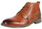ANUFER Hombres Antiguo Piel Genuina Botines con Cordones Botas de Moto Chukka Marrón SN01801D EU42