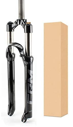 ZECHAO 26/27,5/29in Forks MTB Fahrradgabel,Aluminiumlegierung 110mm Reise Mechanische Gabel 1-1/8 Federgabeln Fahrrad Federgabel (Color : Black White, Size : 29inch)