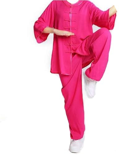 KEMKEY Tai Chi Uniform Kung Fu Costumes Martial Arts Suit Clothes Chinese Wushu Breathable Soft Exercise Taiji Beginner Sport,01,L
