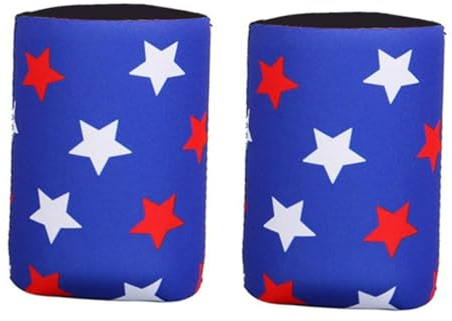 VINTORKY 2pcs Sign Bottle Cover Beer Can Sleeves Bag Neoprene Bottle Sleeves Stubby Holders Insulators Beverage Can s Hide US Flag Beverage Cover Cup Sets