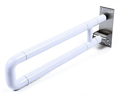 ACROSSPART Asideros para personas mayores, soporte de pared plegable, acero inoxidable, ayuda para levantarse del inodoro, antideslizante, ayuda para entrar en bañeras, capacidad de carga de 230 kg