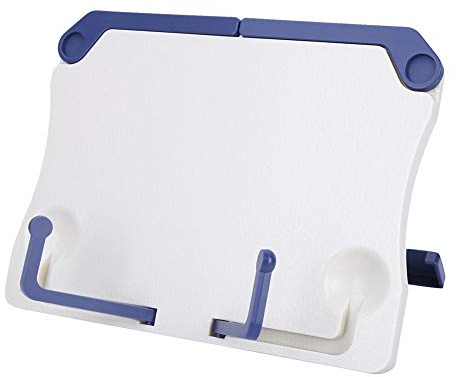 Soporte de libro de partituras, plástico Plegable Ajustable Múltiples ángulos Tabletas Bandeja de soporte para teléfonos inteligentes Soporte de libros portátil ligero para niños Estudiantes Adultos