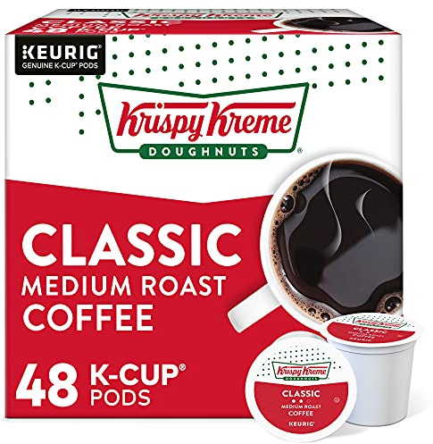 Krispy Kreme Doughnuts Classic, Keurig Single Serve K-Cup Pods, Medium Roast Coffee 48 Count