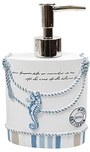 Sweet Home Collection Decorative Beautiful Designs Bath Décor, Resin, Beach Life, Lotion Pump/Soap Dispenser